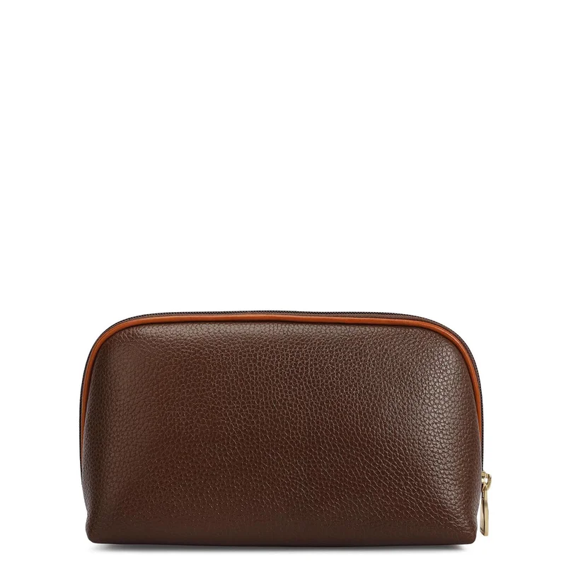 Da Milano Mocha Wax Leather Multi Pouch - Mocha  | Best Price UAE